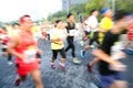 Marathon runners running on the street Royalty Free Stock Photo